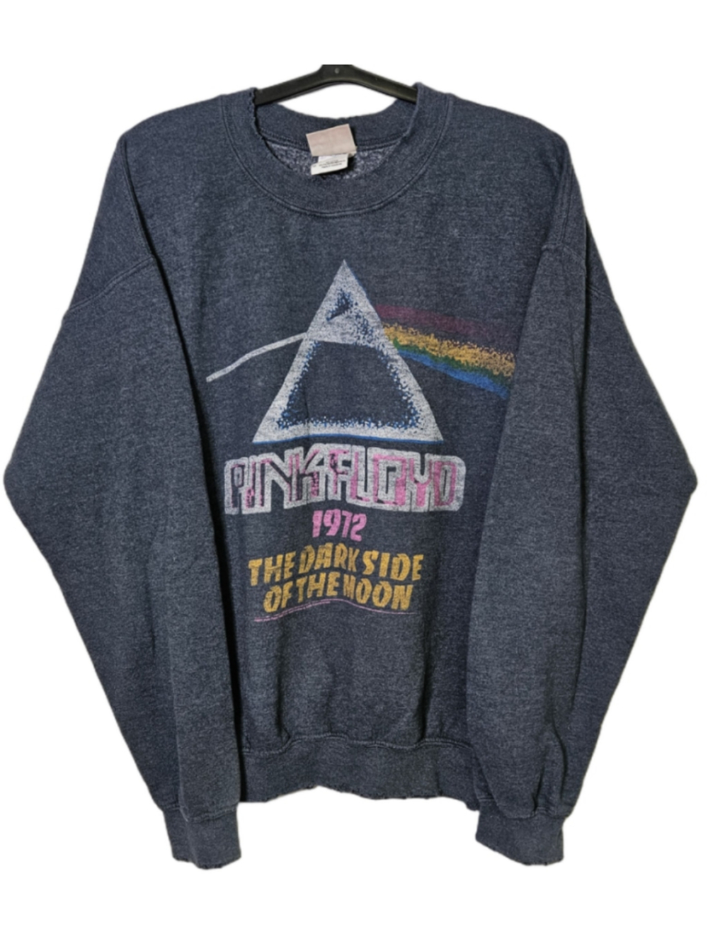 Pink Floyd Dark Side of the Moon Junk Food Distressed Crewneck Sweatshirt Men's